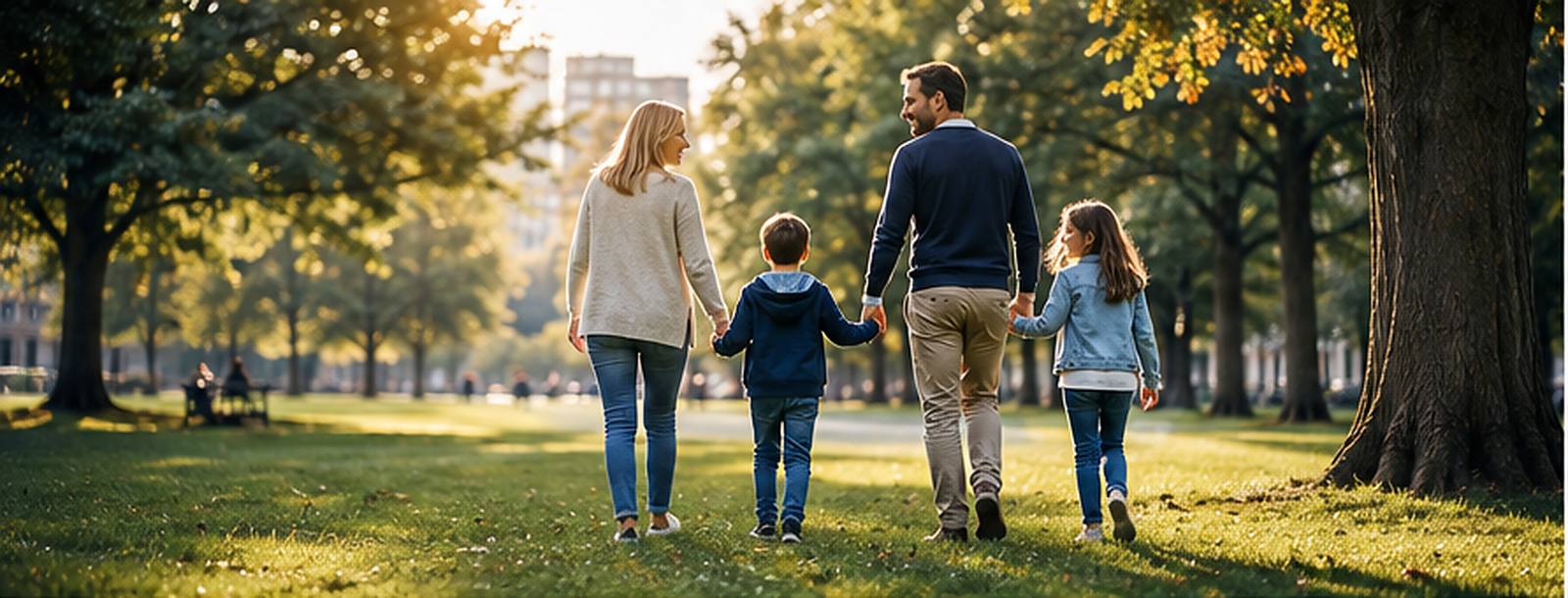 Foto: Familie im Park / unbeschwerter Alltag