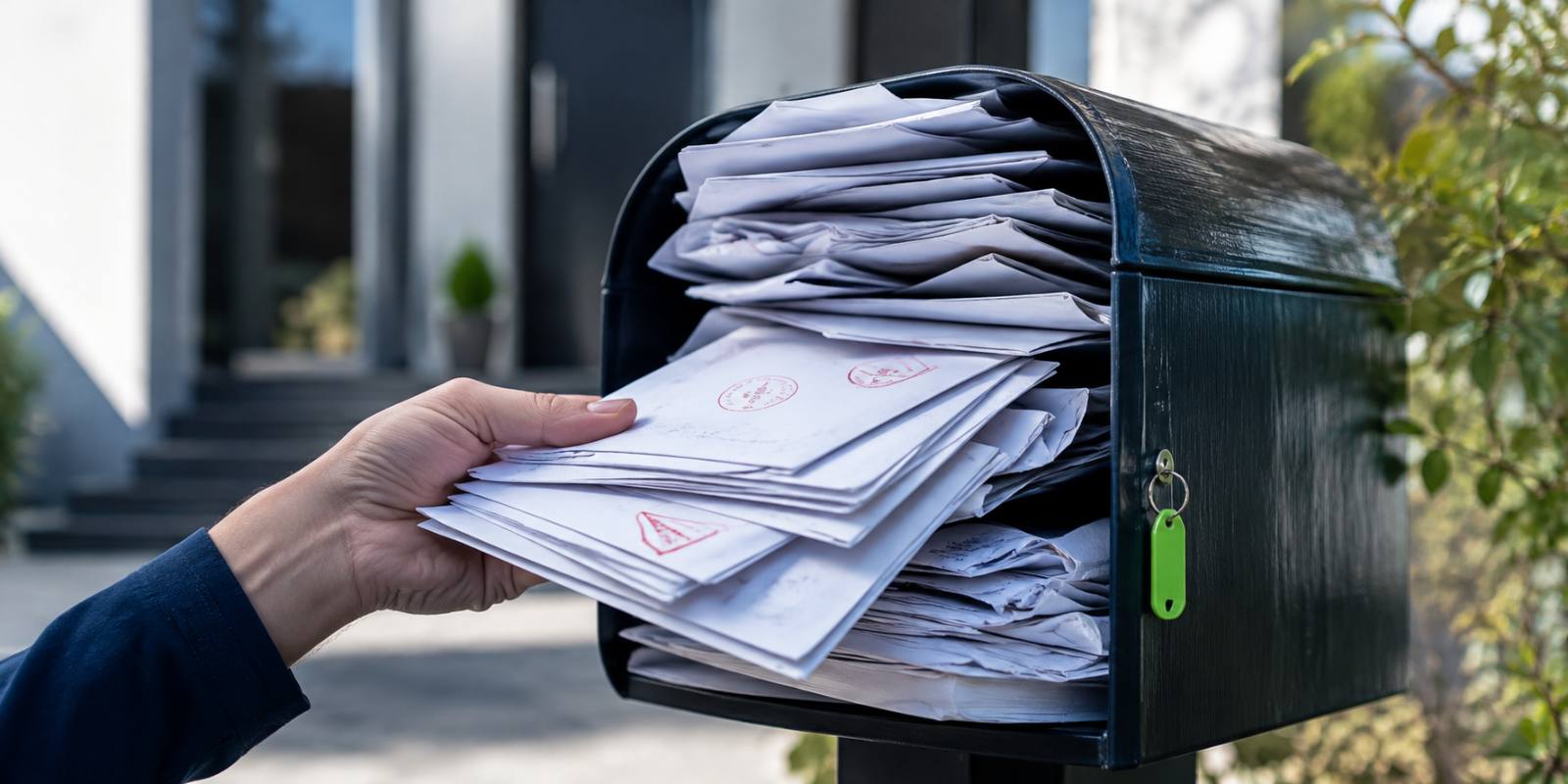 Bild: Mahnungen im Briefkasten